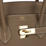 Pre-owned Hermes Birkin 35 Etoupe Togo Gold Hardware - Thumbnail View 7