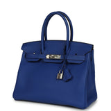 Pre-owned Hermes Birkin 30 Bleu Royal Togo Palladium Hardware - Thumbnail View 5