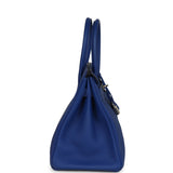 Pre-owned Hermes Birkin 30 Bleu Royal Togo Palladium Hardware - Thumbnail View 3