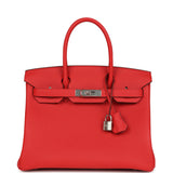 Hermes Birkin 30 Rouge Radieux Togo Palladium Hardware