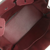 Pre-owned Hermes Birkin 35 Prune Clemence Palladium Hardware