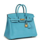 Hermes Birkin 25 Bleu Du Nord Swift Gold Hardware