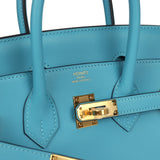Hermes Birkin 25 Bleu Du Nord Swift Gold Hardware