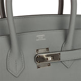 Hermes Birkin 35 Gris Pantin Togo Palladium Hardware