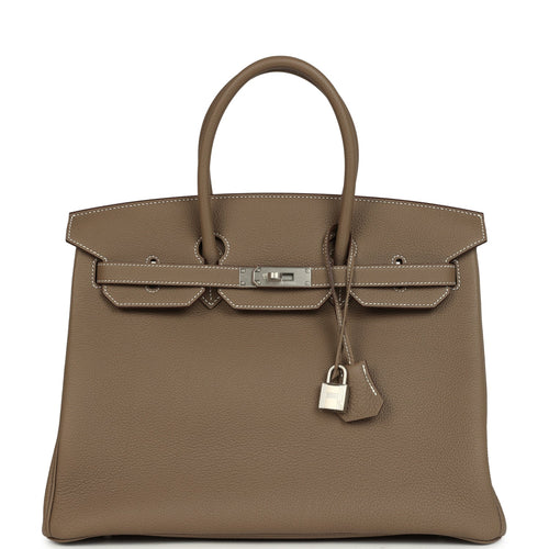 Hermes Birkin 35 Etoupe Togo Brushed Palladium Hardware