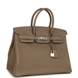 Hermes Birkin 35 Etoupe Togo Brushed Palladium Hardware