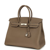 Hermes Birkin 35 Etoupe Togo Brushed Palladium Hardware
