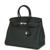 Hermes Birkin 35 Vert Fonce Togo Palladium Hardware