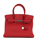 Hermes Birkin 30 Rouge Vif Togo Palladium Hardware