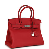 Hermes Birkin 30 Rouge Vif Togo Palladium Hardware