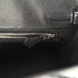 Pre-owned Hermes Birkin 30 Black Shiny Porosus Crocodile Palladium Hardware - Thumbnail View 9