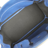 Pre-owned Hermes Birkin 35 Ghillies Bleu Saphir Swift and Ecru Toile Palladium Hardware - Thumbnail View 7