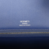 Pre-owned Hermes Birkin 35 Ghillies Bleu Saphir Swift and Ecru Toile Palladium Hardware - Thumbnail View 9