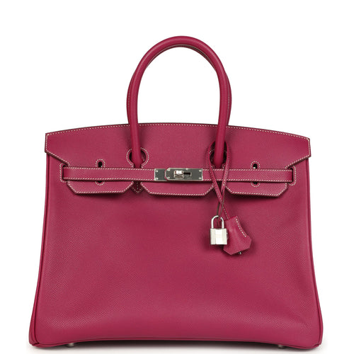 Hermes Birkin 35 Tosca Candy Epsom Palladium Hardware