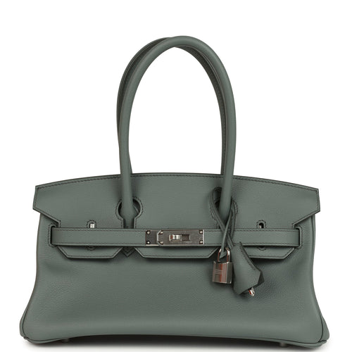 Hermes Shoulder Birkin Light 29 Vert Amande Evercolor Palladium Hardware