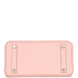 Pre-owned Hermes Birkin 25 Rose Sakura Swift Palladium Hardware