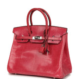 Vintage Hermes Birkin 25 Fuchsia Varanus Niloticus Lizard Palladium Hardware