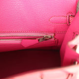 Vintage Hermes Birkin 25 Fuchsia Varanus Niloticus Lizard Palladium Hardware