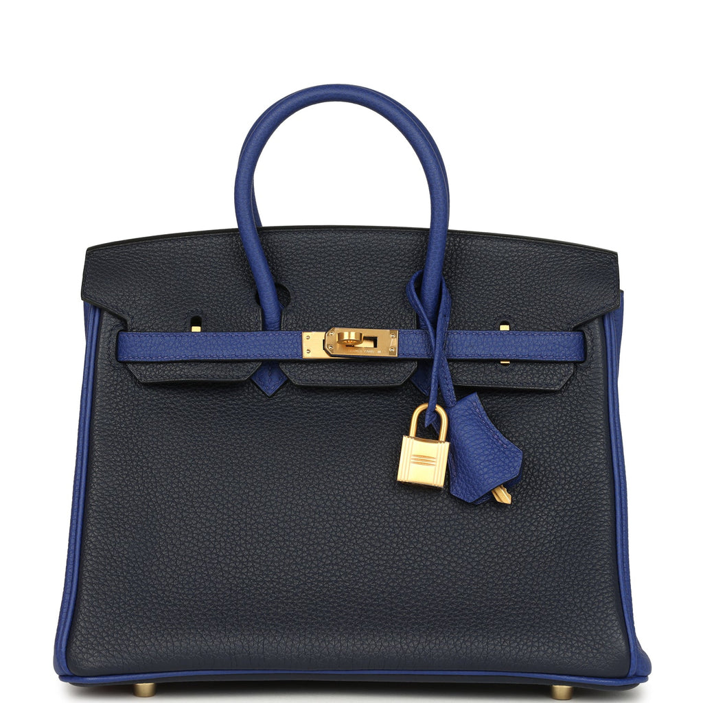 Hermes Special Order (HSS) Birkin 25 Bi-Color Bleu Nuit and Bleu