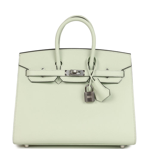 Hermes Birkin Sellier 25 Vert Fizz Epsom Palladium Hardware