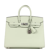 Hermes Birkin Sellier 25 Vert Fizz Epsom Palladium Hardware - Thumbnail View 1