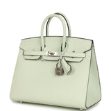 Hermes Birkin Sellier 25 Vert Fizz Epsom Palladium Hardware - Thumbnail View 5