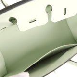Hermes Birkin Sellier 25 Vert Fizz Epsom Palladium Hardware - Thumbnail View 8
