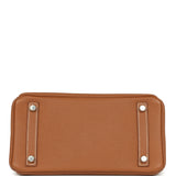 Pre-owned Hermes Birkin 25 Gold Togo Palladium Hardware