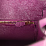 Pre-owned Hermes Birkin 30 Anemone Epsom Gold Hardware