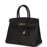 Pre-owned Hermes Birkin 30 Black Togo Gold Hardware - Thumbnail View 3