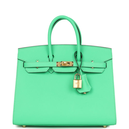 Hermes Birkin Sellier 25 Vert Comics Epsom Gold Hardware