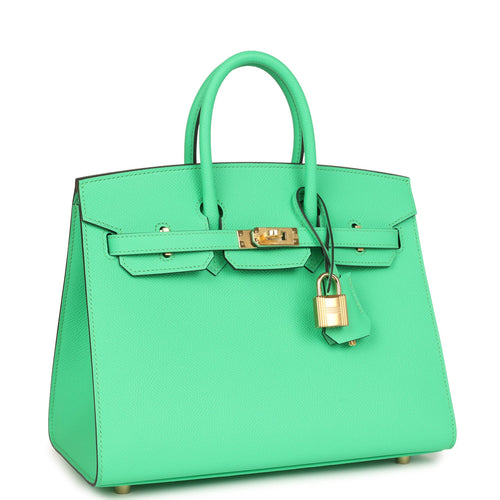 Hermes Birkin Sellier 25 Vert Comics Epsom Gold Hardware