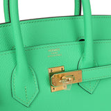Hermes Birkin Sellier 25 Vert Comics Epsom Gold Hardware