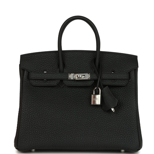 Hermes Birkin 25 Black Togo Palladium Hardware