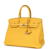 Pre-owned Hermes Birkin 35 Soleil Togo Gold Hardware - Thumbnail View 5