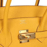 Pre-owned Hermes Birkin 35 Soleil Togo Gold Hardware - Thumbnail View 7