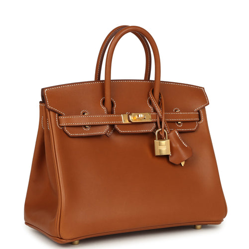 Hermes Birkin 25 Fauve Barenia Gold Hardware