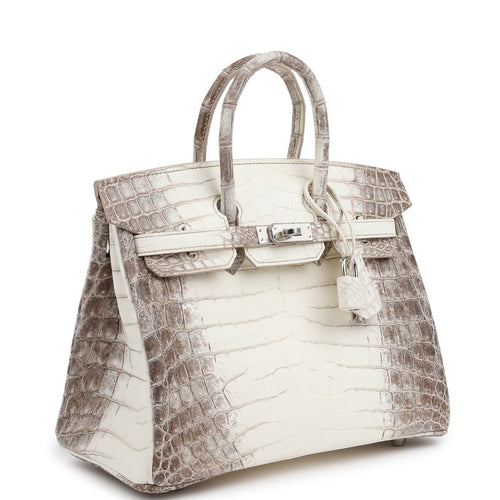 Hermes Birkin 25 Himalaya Niloticus Crocodile Palladium Hardware