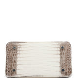 Hermes Birkin 25 Himalaya Niloticus Crocodile Palladium Hardware