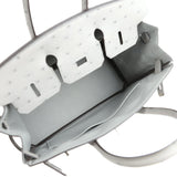 Hermes Birkin 25 Gris Mouette Ostrich Palladium Hardware - Thumbnail View 9