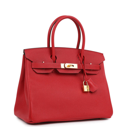 Hermes Special Order (HSS) Birkin 30 Rouge Casaque Epsom Gold Hardware