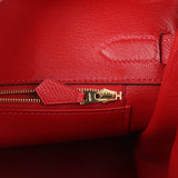 Hermes Special Order (HSS) Birkin 30 Rouge Casaque Epsom Gold Hardware