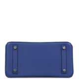 Pre-owned Hermes Birkin 25 Bleu Electric Togo Palladium Hardware