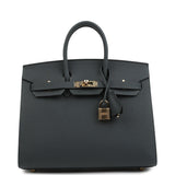 Hermes Birkin Sellier 25 Gris Misty Epsom Permabrass Hardware