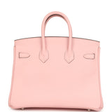 Pre-owned Hermes Birkin 25 Rose Sakura Jonathan Palladium Hardware