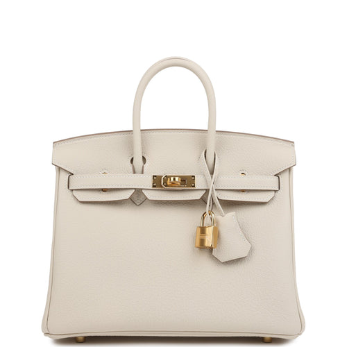 Hermes Birkin 25 Craie Togo Gold Hardware