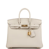 Hermes Birkin 25 Craie Togo Gold Hardware