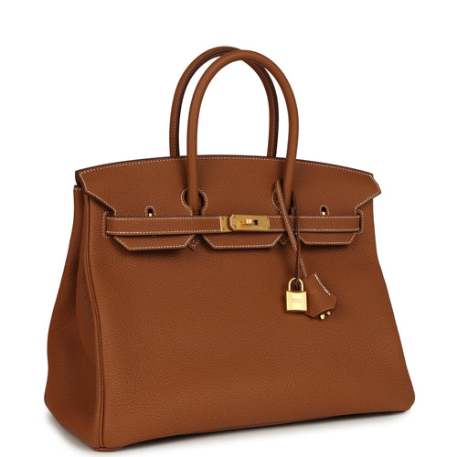 Hermes Birkin 35 Gold Togo Brushed Gold Hardware