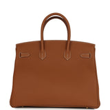 Hermes Birkin 35 Gold Togo Brushed Gold Hardware