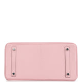 Pre-owned Hermes Special Order (HSS) Birkin 30 Rose Sakura Verso Chèvre Palladium Hardware